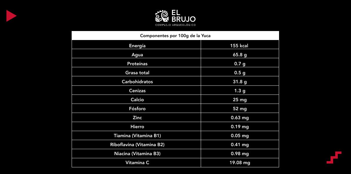 yuca valor nutricional